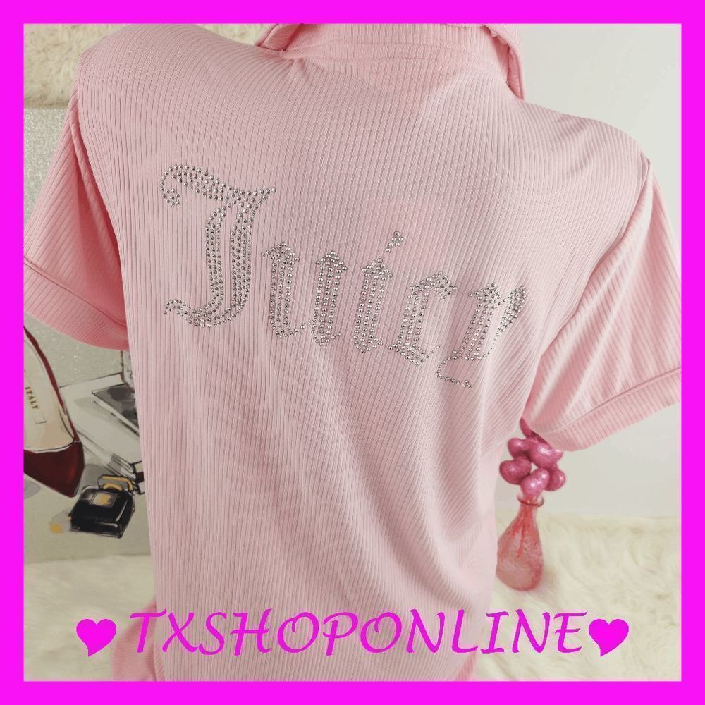❣️👙{ Juicy Couture }Lola pink rhinestones sleepshirt ❣️👙 NWT